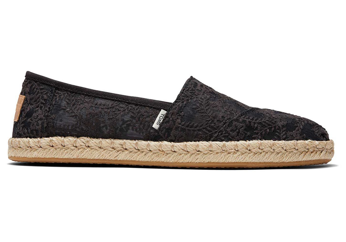 Toms Alpargata Rope Espadrille Black - Womens - 34109-NZOK